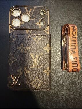 Louis Vuitton Monogram Card Wallet Phone Case in Brown IPhone 17pro max